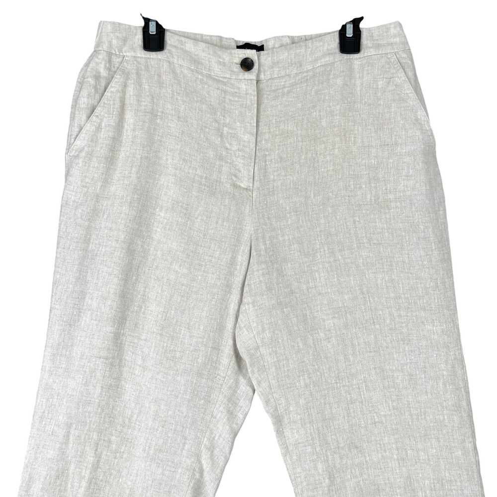 Talbots Linen Pants Womens 8 Straight Leg Lightweight Casual Summer Coastal Chic